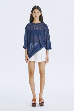 Summer Long-Sleeve Mesh Pullover_Navy