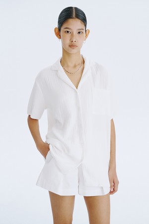 SWAN half shirt_White