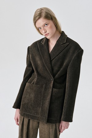Back Brushed 2-way Jacket_Dark Brown
