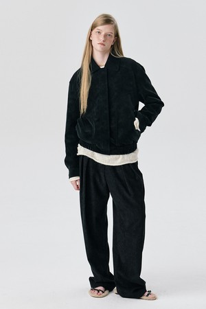 Soft Suede Seam Jumper_Black