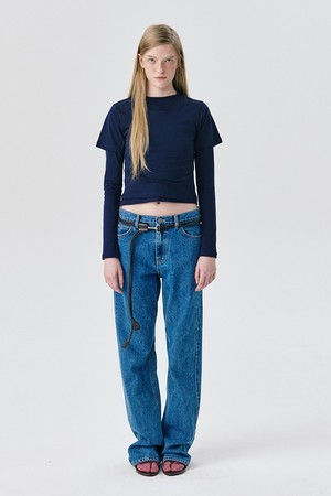 Fitted Short Sleeve T_Navy