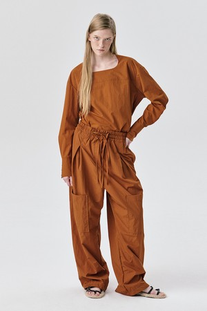 String Tunnel Pants_Brick