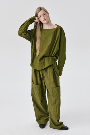 String Tunnel Pants_Khaki