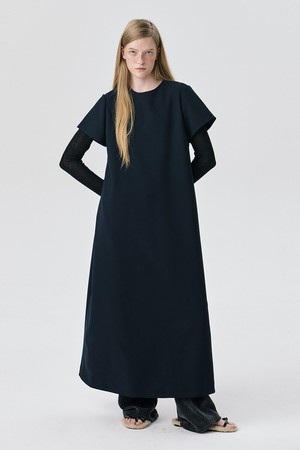 Short Sleeve Ponte Dress_Black