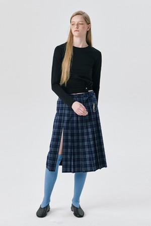 25 Pleats Skirt_Navy