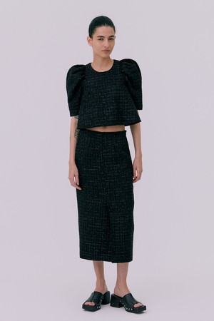 26 Tweed Skirt_Black