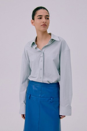Oversized Pocket Shirts_Light Blue