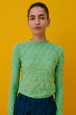 Crinkle T-Shirt_Light Green