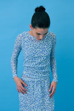 Floral Sleeveless_Light Blue