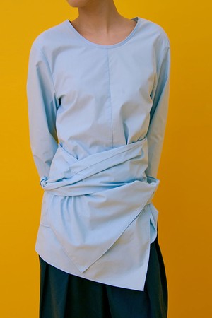 Drape Blouse_Light Blue