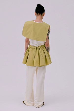 Sailor Collar Layered Top_Olive