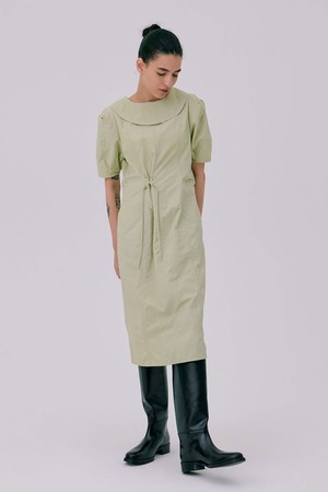 Puff sleeve dress_Light Khaki