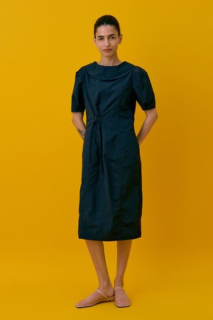 Puff sleeve dress_Dark Navy