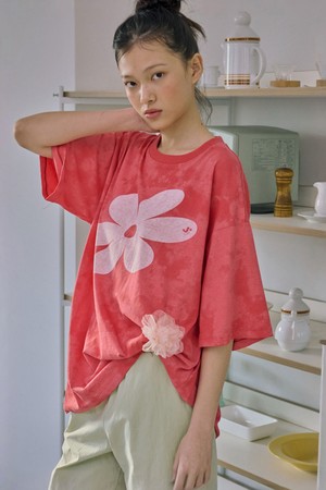 Flower Graphic Tee_Red