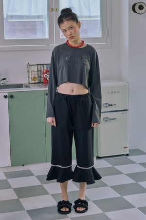Bloom Frill Pants_Black