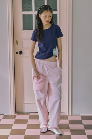 Stripe Pajama Pants_Light Pink