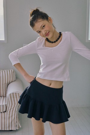 Mini Flare Skirt_Navy