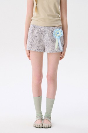 Flower Shorts_Grey