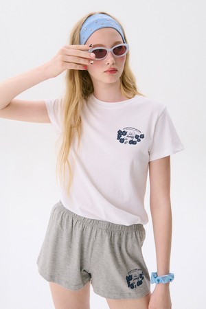 Hawaiian Print T-shirts_White