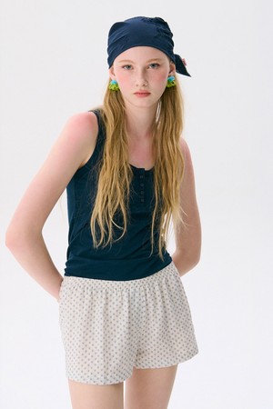 Henley Sleeveless Top_Navy