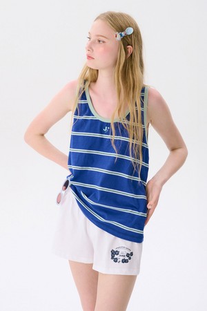 Striped Sleeveless Top_Blue