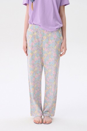 26 Flower Banding Pants_Purple