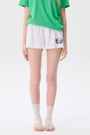 Hawaiian Print Shorts_White