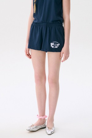 Hawaiian Print Shorts_Navy