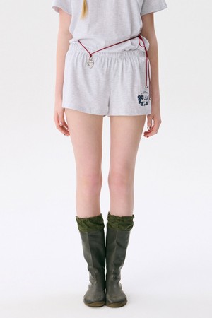 Hawaiian Print Shorts_Light Gray