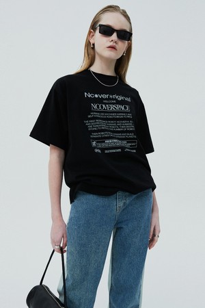 NCOVER PLANET TEXT TSHIRT-BLACK