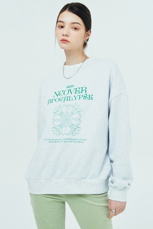 APOCALYPSE CLOVER SWEATSHIRT-WHITE MELANGE