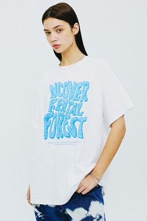 RENTAL FOREST TYPO TSHIRT-WHITE