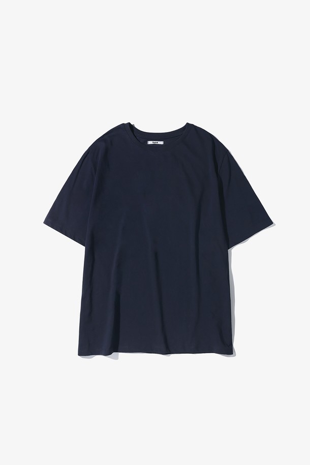 LUNT - 반팔티셔츠 - SILKET COTTON TSHIRT (NAVY)