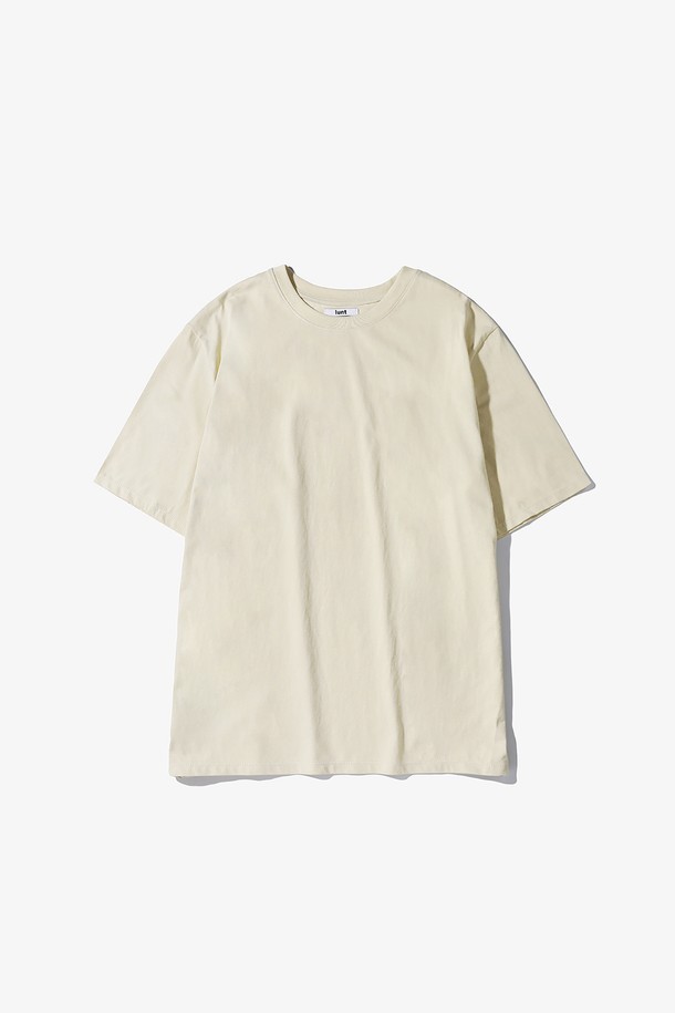 LUNT - 반팔티셔츠 - SILKET COTTON TSHIRT (KHAKI BEIGE)