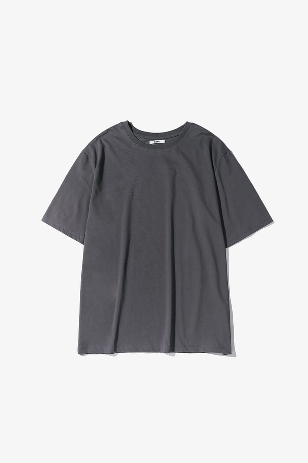 LUNT - 반팔티셔츠 - SILKET COTTON TSHIRT (CHARCOAL)