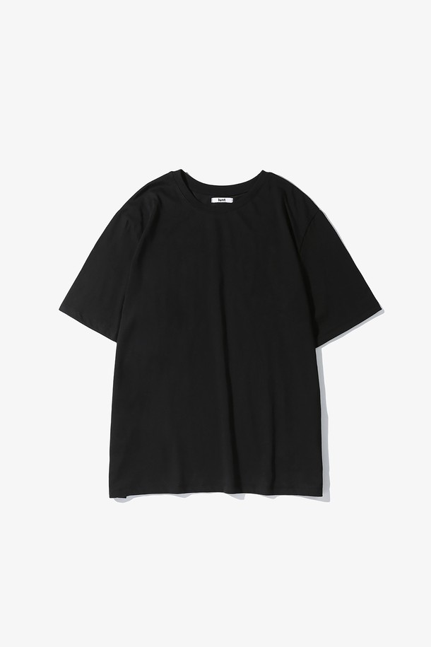 LUNT - 반팔티셔츠 - SILKET COTTON TSHIRT (BLACK)