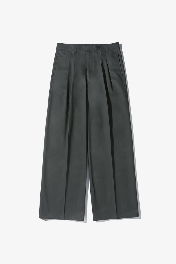 LUNT - 캐주얼팬츠 - WIDE CHINO PANTS (CHARCOAL)