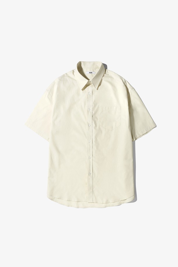 LUNT - 반팔셔츠 - COTTON HALF SHIRT (CREAM)