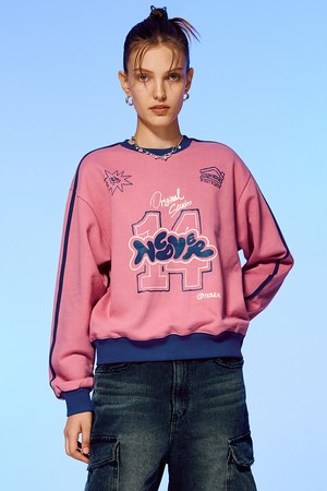 14 SPORTS TEAM SWEATSHIRT-PINK