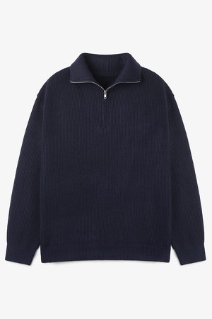 STEADY HALF ZIPUP KNIT (NAVY)