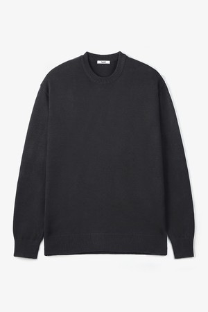 COMFORT ROUND NECK KNIT (CHARCOAL)