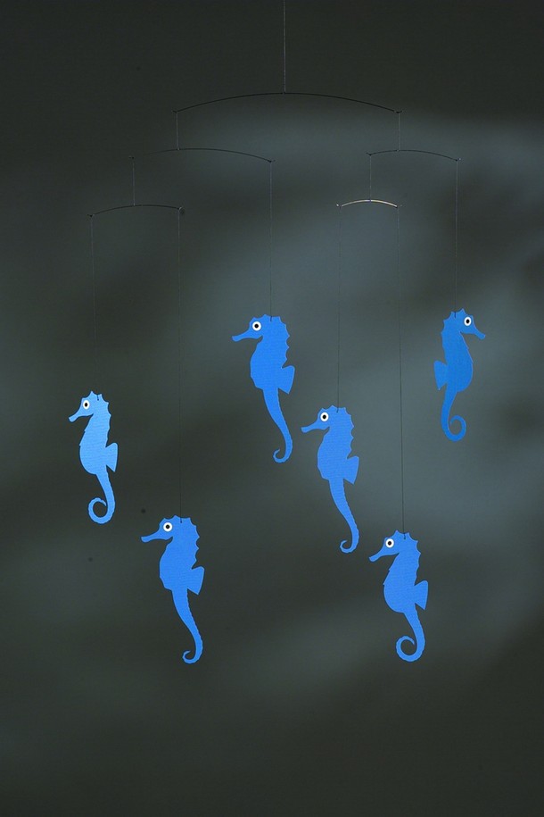 Flensted Mobiles - 홈데코 - 해마 - Sea Horse Blue