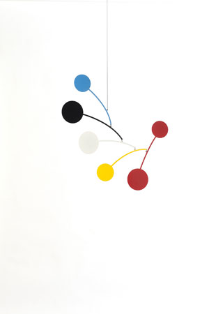 hanging circle series blue/black/white/yellow/red