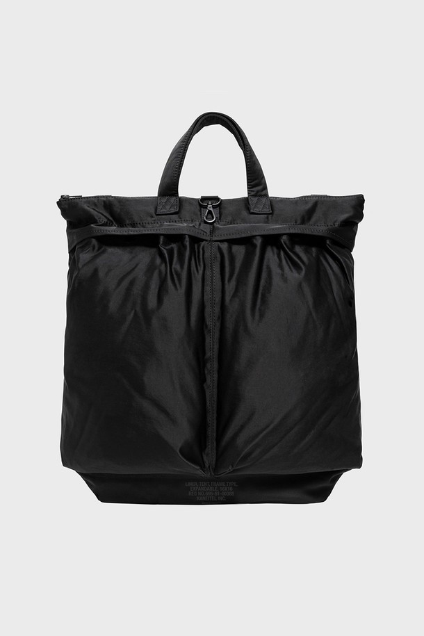 KANEI TEI - 토트백 - ROME HELMET BAG L (BLACK) / RECYCLED