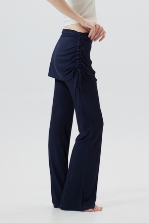 HAIDEN : 하이든 셔링 레이어드 스커트 팬츠 (4color)