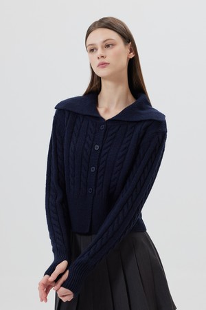 HUPPERT : 위페르 케이블 니트 가디건 (3color)