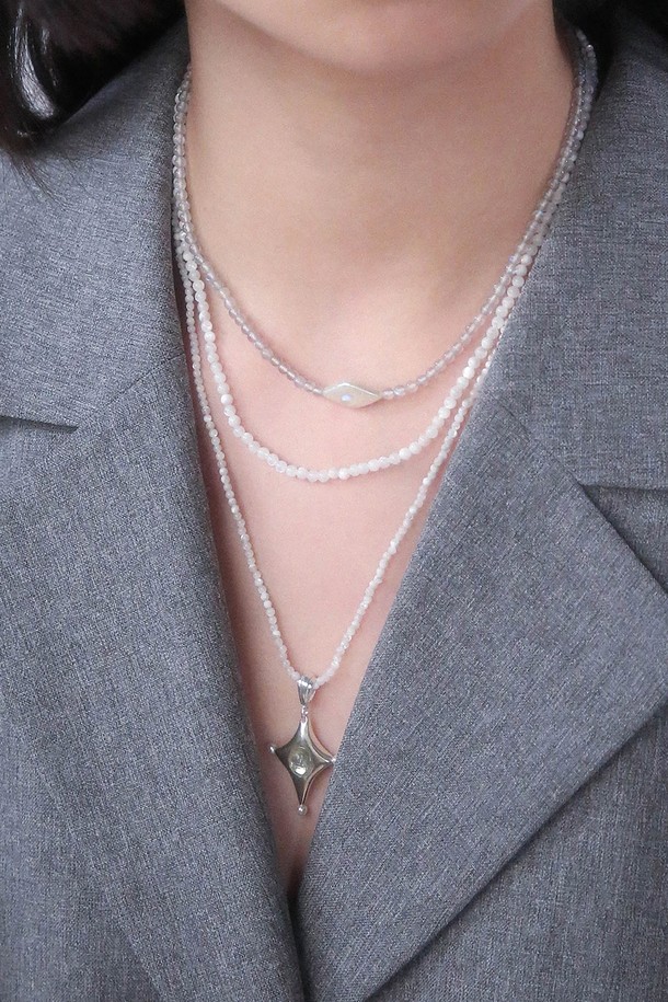 Baked Alaska - 목걸이 - Green Amethyst Double Strand Necklace