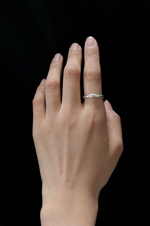 Baked Alaska - 반지 - Stacking Ring 01 - mono pearl, polished finish