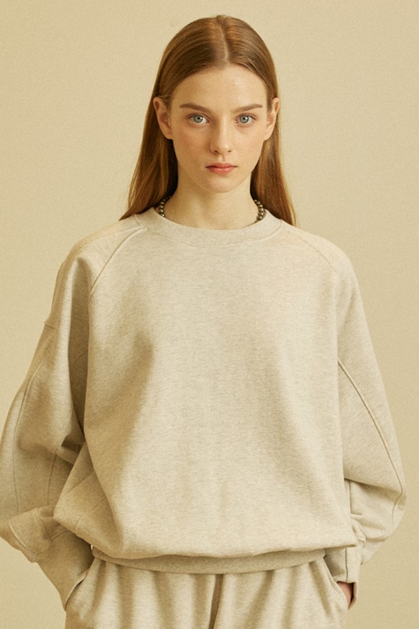 NONLOCAL - 긴소매 티셔츠 - UNISEX Rib Block Over-fit Sweatshirt 5 Color