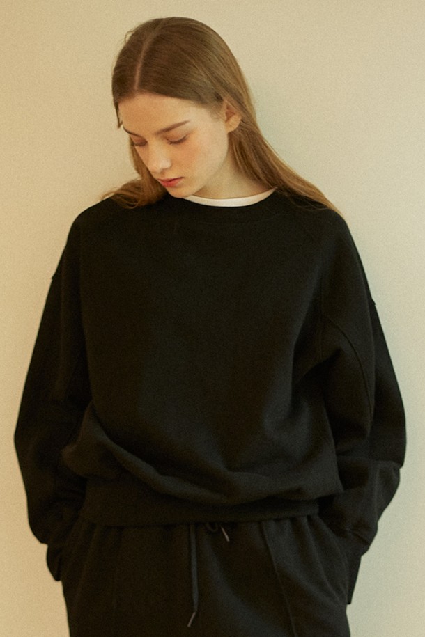 NONLOCAL - 긴소매 티셔츠 - UNISEX Rib Block Over-fit Sweatshirt 5 Color